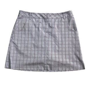 Cutter & Buck Sz 8 Plaid Golf Skort/Skirt Pockets Under-Layer Shorts 175D